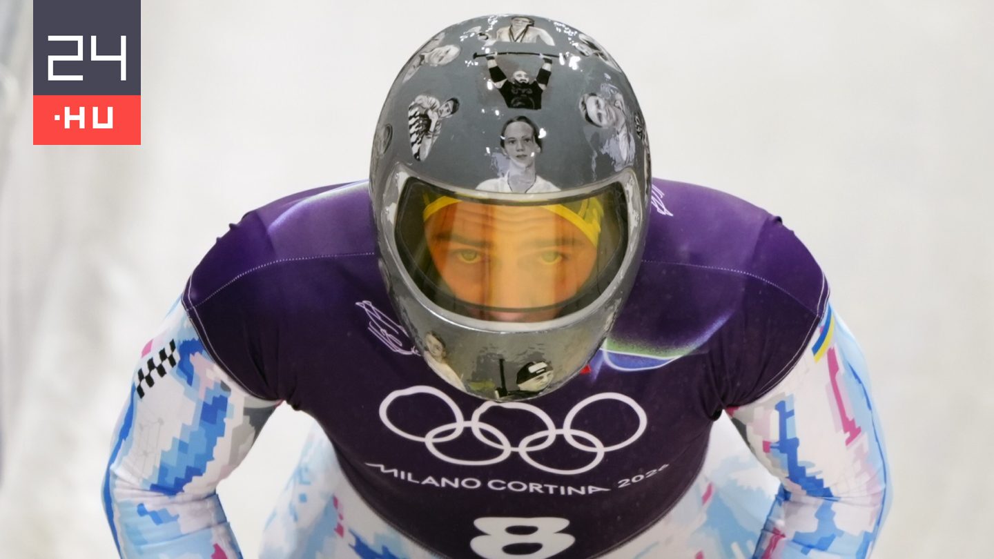 Háborúban elesettek arcképével üzen sisakján az ukrán szkeletonos az olimpián