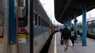 A MÁV vonata Budapesten.