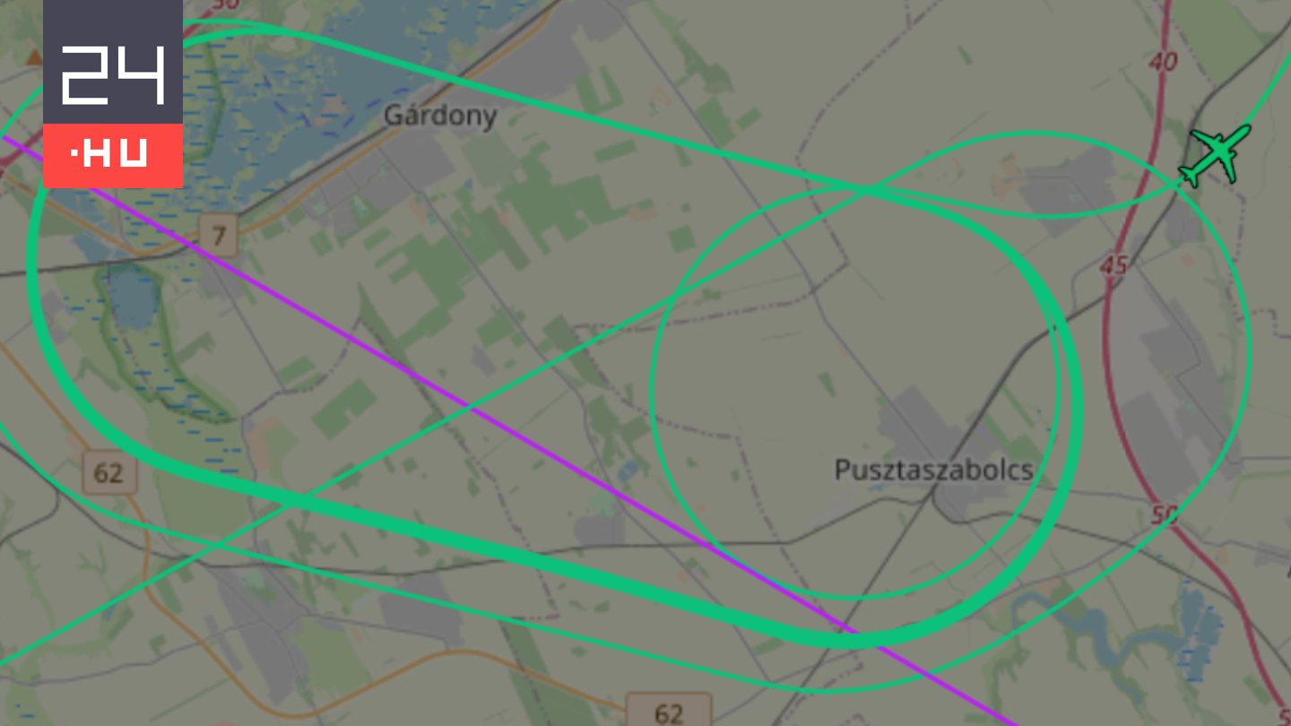 Majdnem egy teljes órát körözött a WizzAir egyik utasszállítógépe a Velencei-tó fölött