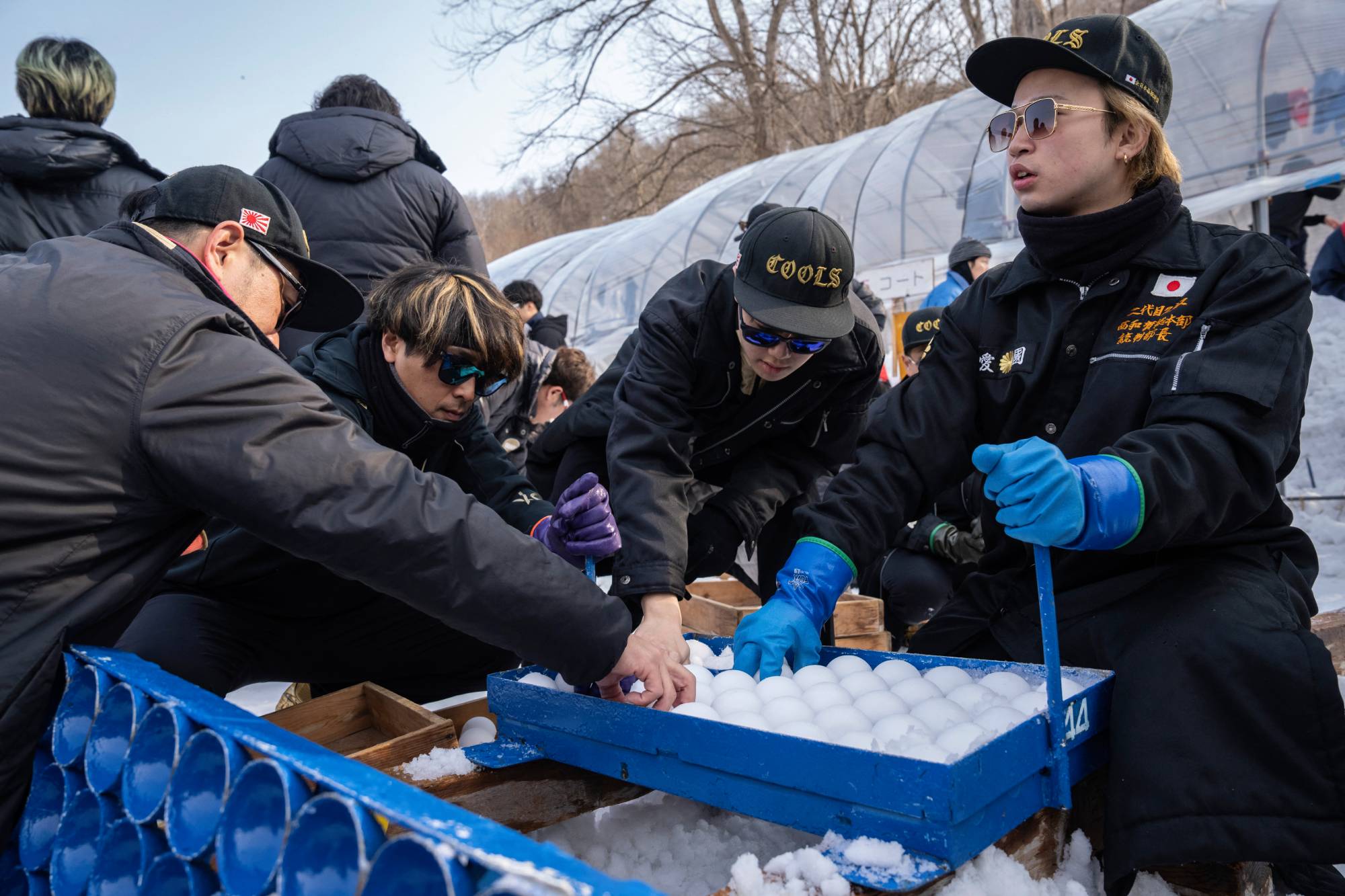 yukigassen hógolyózás olimpia nob Yuichi YAMAZAKI / AFP