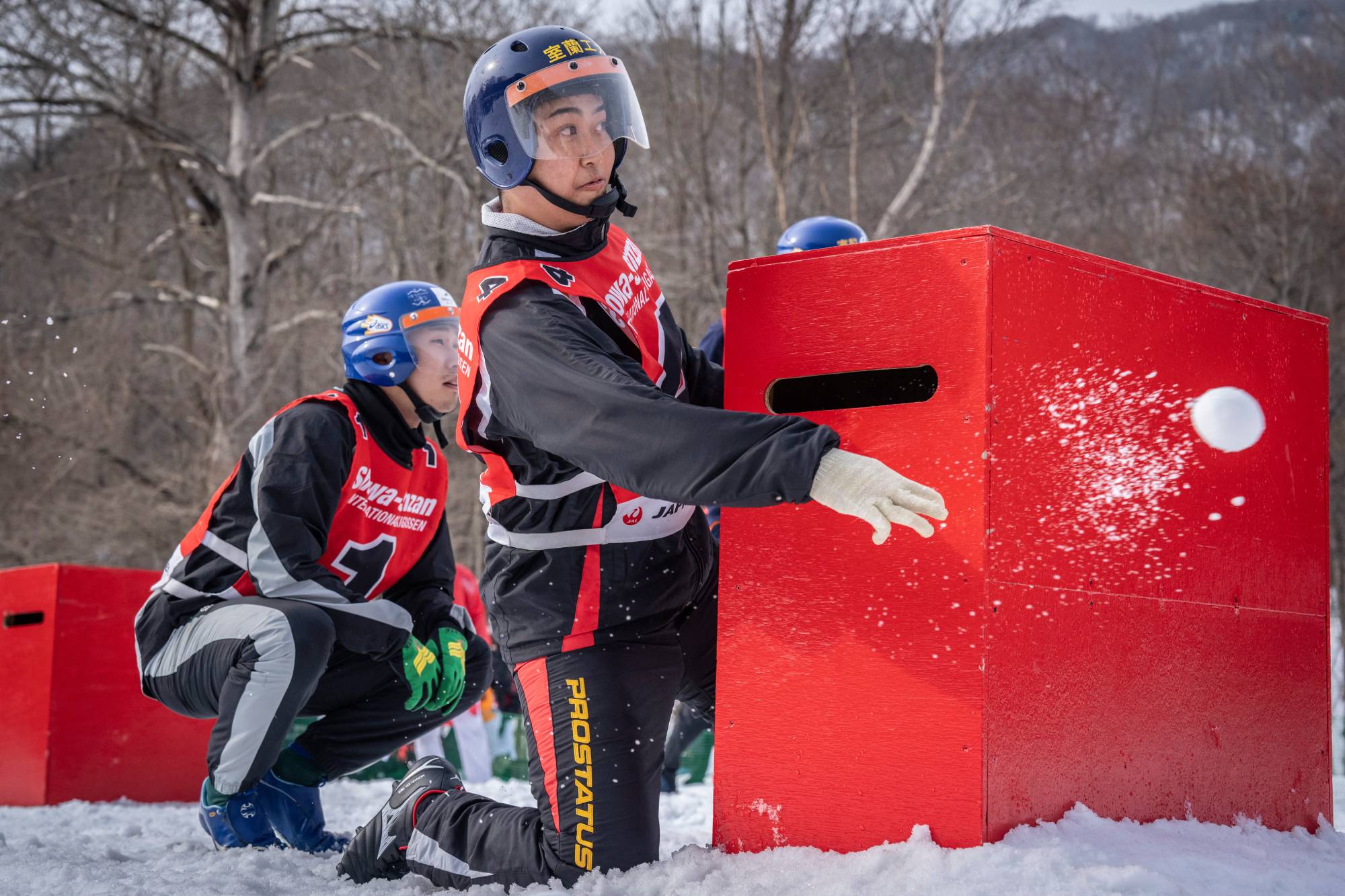 yukigassen hógolyózás olimpia nob Yuichi YAMAZAKI / AFP