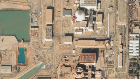 satellite image provided by Maxar Technologies and taken on January 1, 2025 shows the Bushehr reactors
