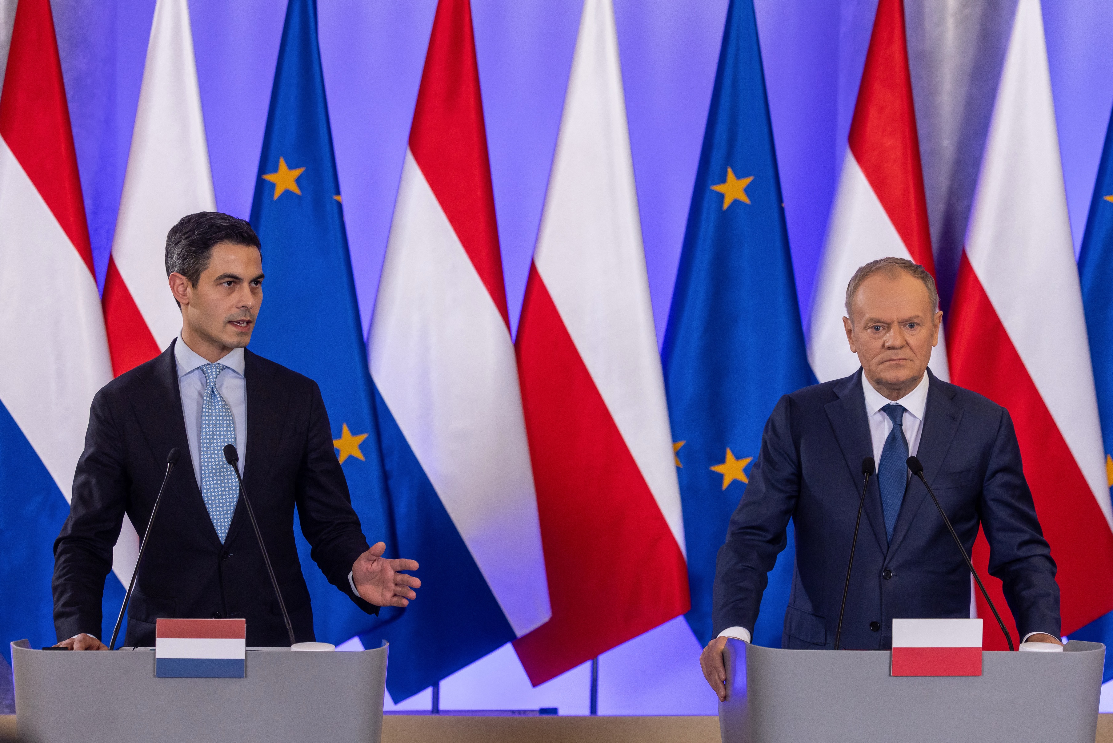 Rob Jetten és Donald Tusk