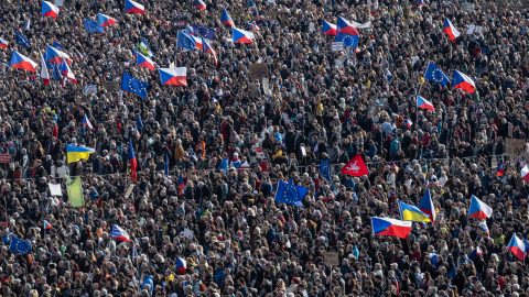 prága tüntetés, babis