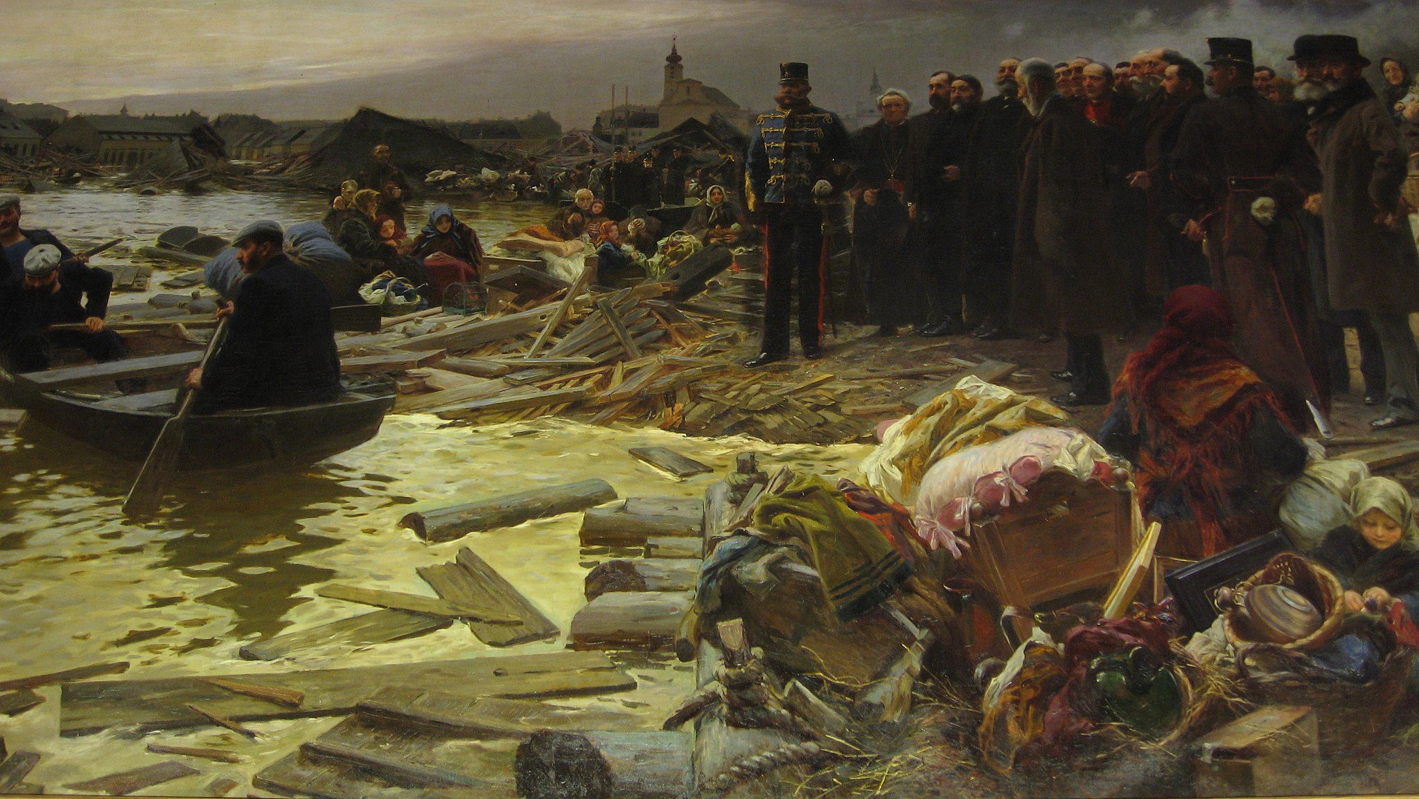 Festmény az 1879-es szegedi árvízről.