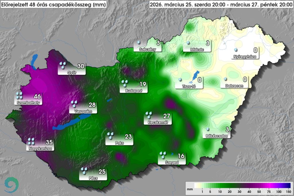 Tartós eső következik: mutatjuk, hol, mennyi eshet 1