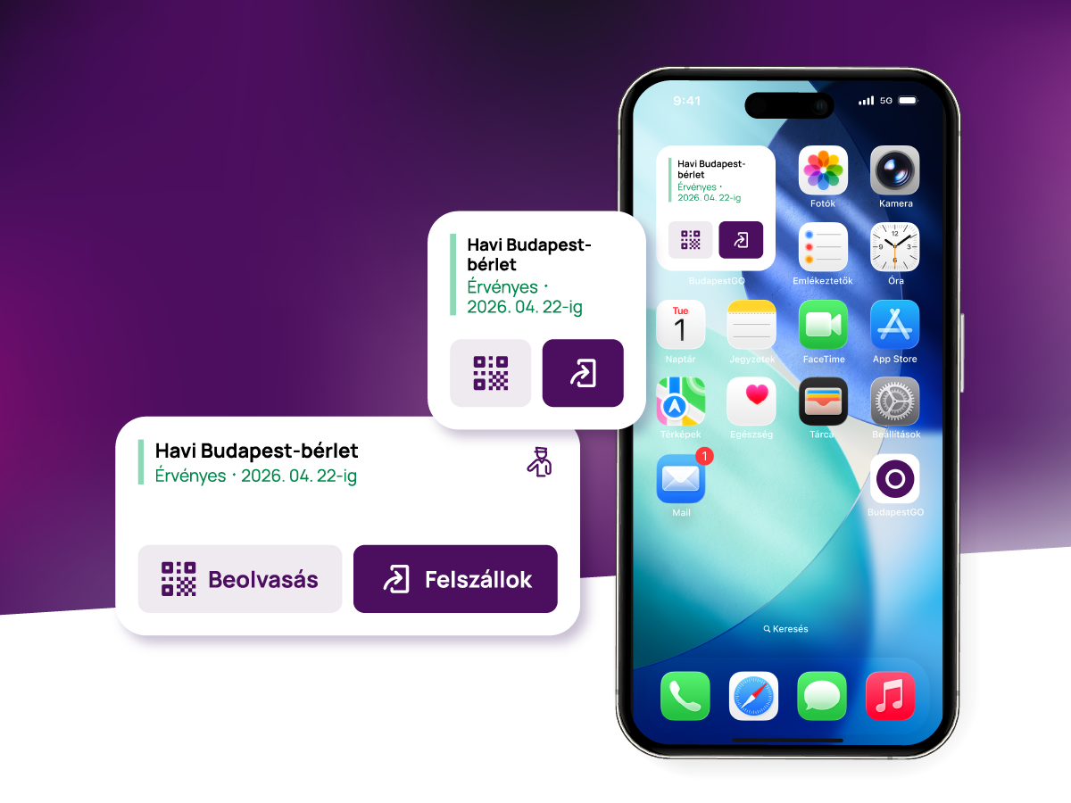 budapestgo alkalmazaás frissítés widget