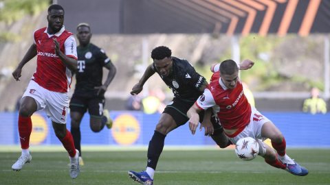 A Braga és a Ferencváros mérkőzése az Európa Ligában.