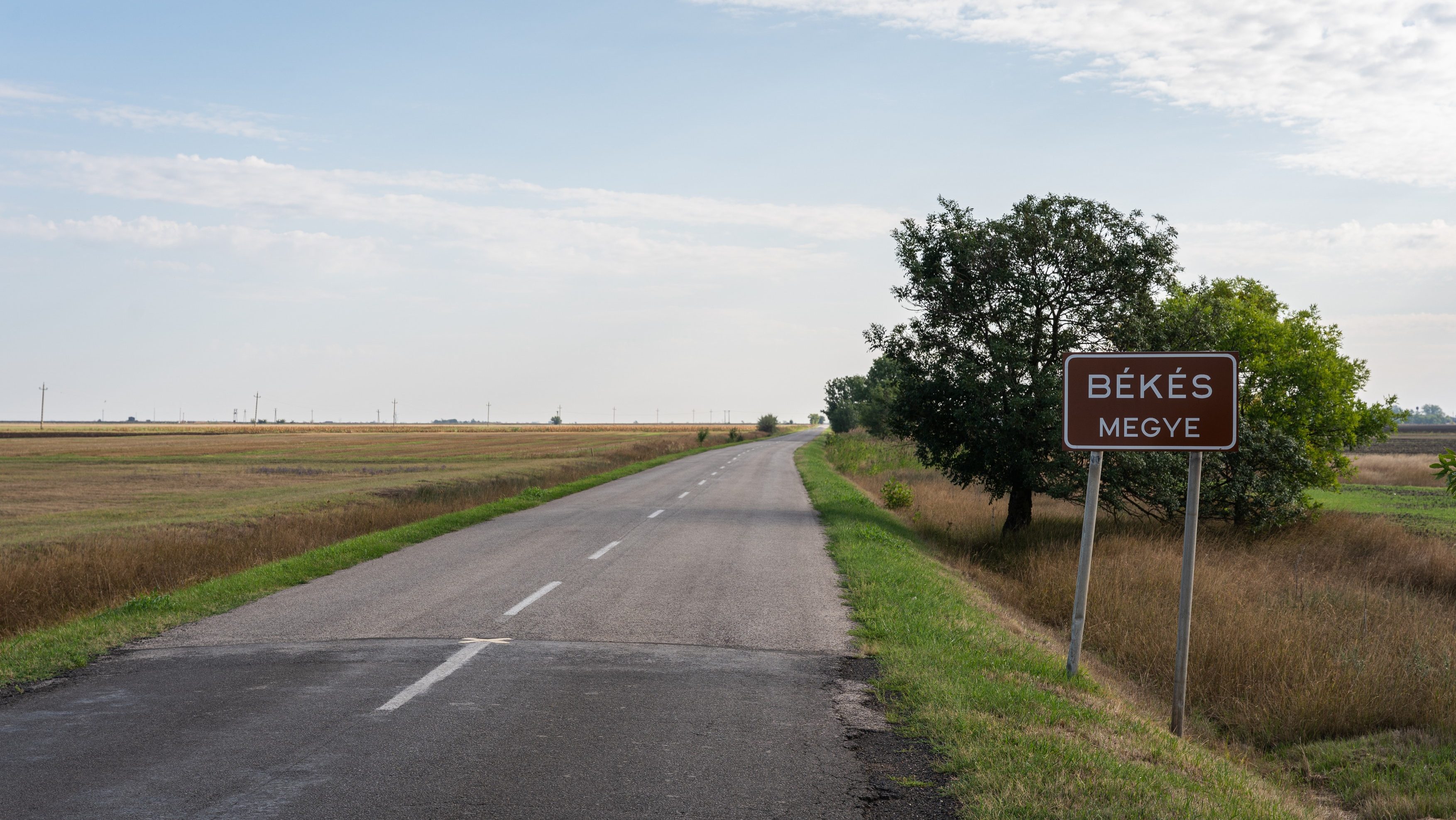 Békés megyét jelző úttábla