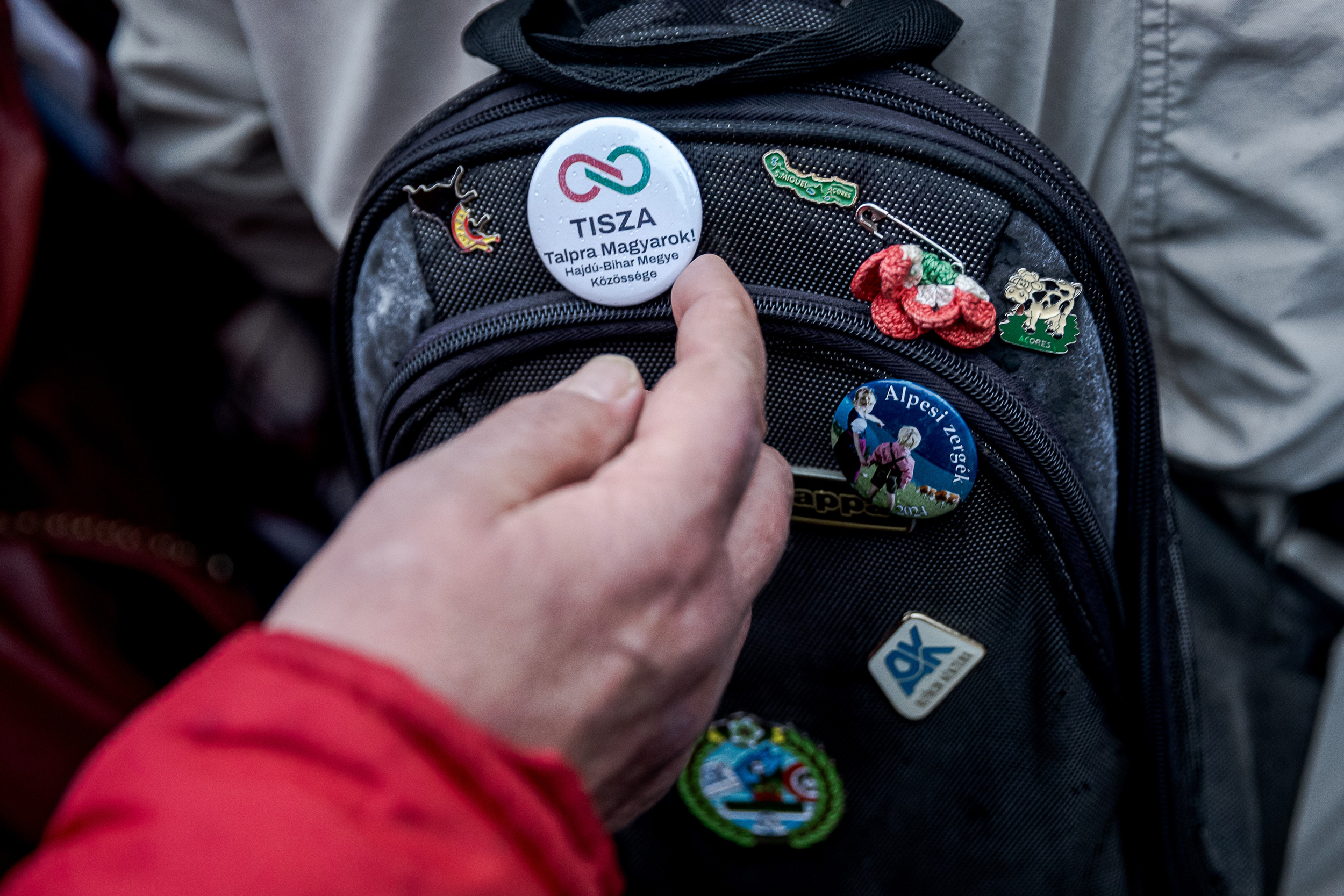 A TISZA párt rendezvénye a nyíregyházi Búza téren 2025. november 29-én.