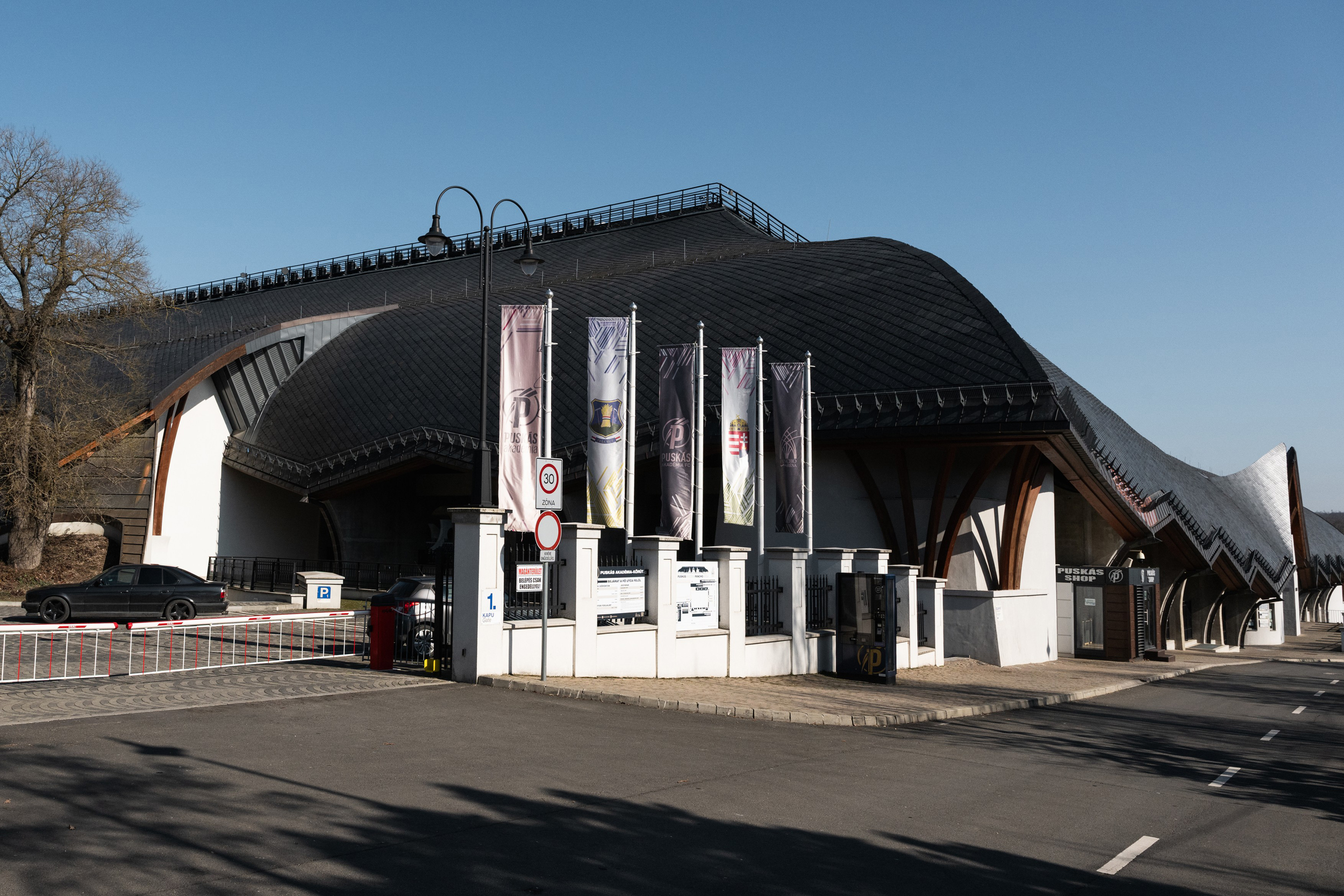 A Pancho Aréna épülete Felcsúton 2026. február 27-én.