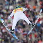 Domen Prevc a síugró-világkupa ausztriai állomásán.