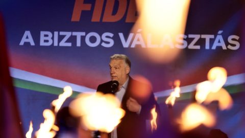 Orbán Viktor Dunaújvárosban.