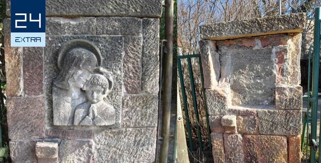 Eltűnt egy védett kőbányai épület Máriát és Jézust mutató dísze, barbár módon vághatták ki a helyéről