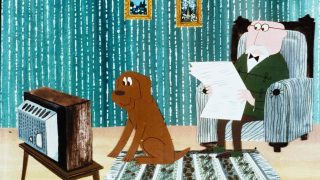 A címszereplő kutya és a gazdája a Frakk, a macskák réme című rajzfilmsorozatból