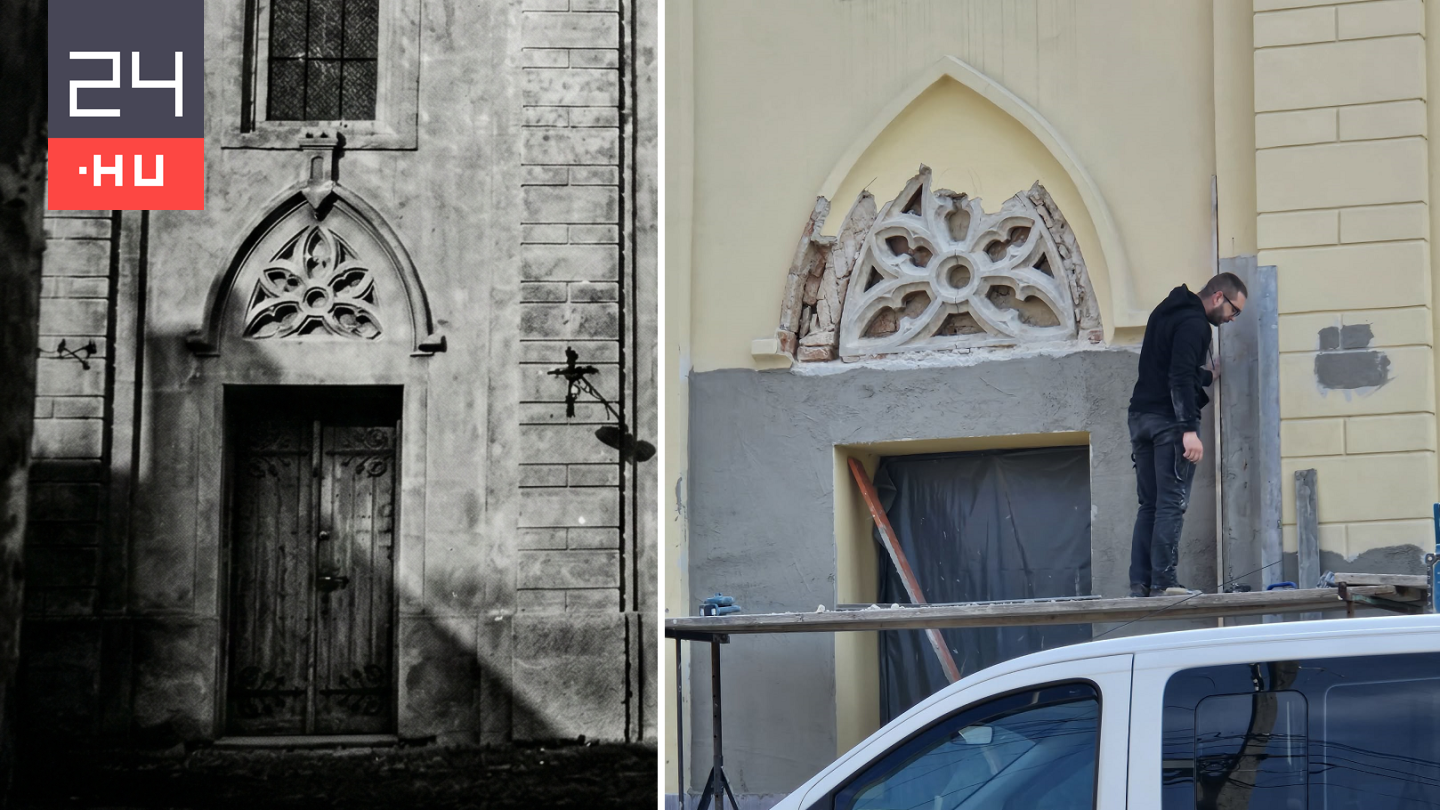 Előkerült a tapolcai zsinagóga megsemmisültnek hitt dísze, a falban rejtőzött
