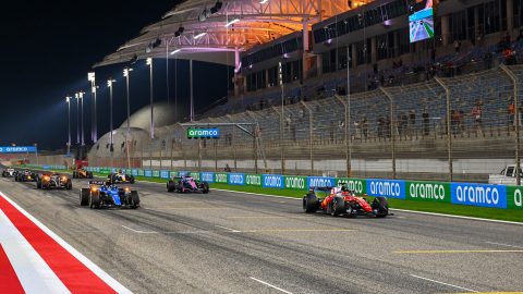 A második bahreini teszthétvége egyik rajtja.