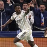 Vinícius Júnior gólöröme a Benfica elleni mérkőzésen.