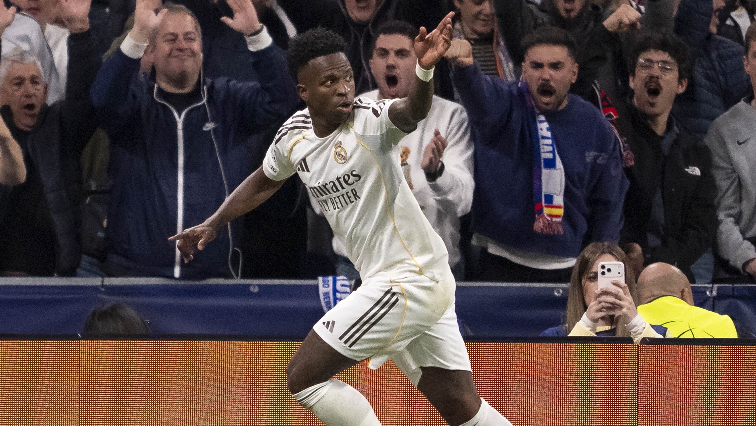 Vinícius Júnior gólöröme a Benfica elleni mérkőzésen.