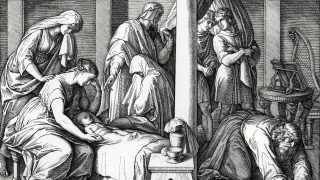 Dávid király és Betsabé gyermekének halála.