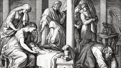 Dávid király és Betsabé gyermekének halála.