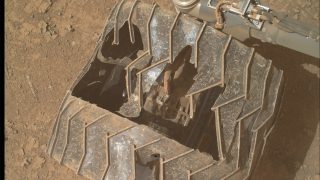 A Curiosity rover kereke 2026. március 23-án.