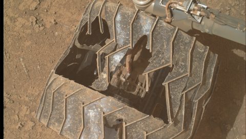 A Curiosity rover kereke 2026. március 23-án.