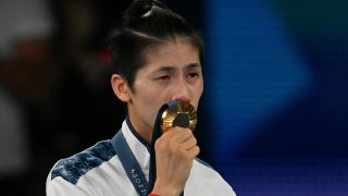 Lin Jü-tin a párizsi olimpián.