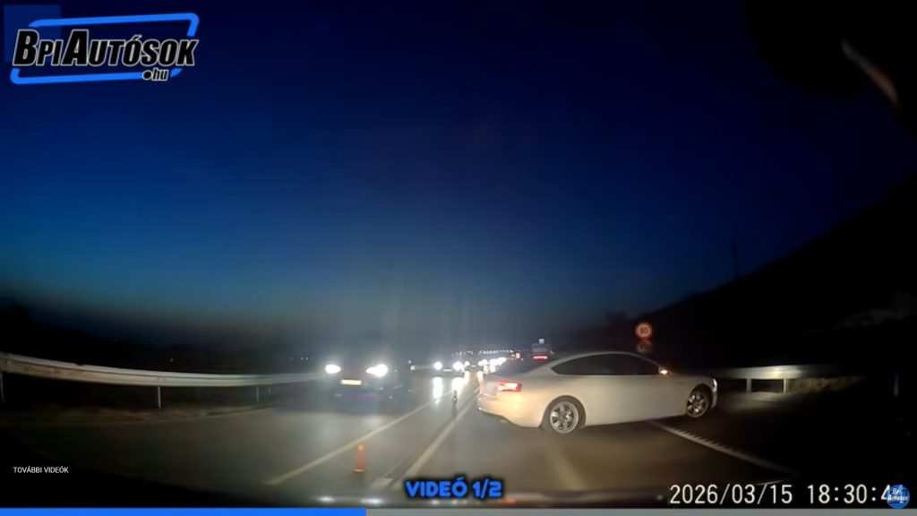 Hajmeresztő manőverrel fordult meg egy audis az M1-esen