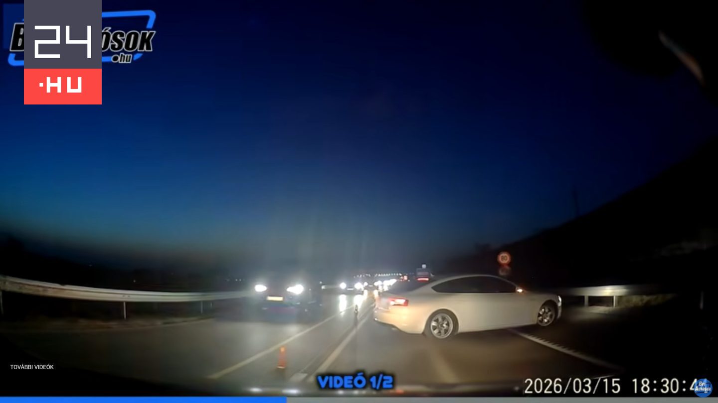 Hajmeresztő manőverrel fordult meg egy audis az M1-esen