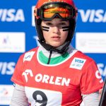 Malena Zamfirova of Bulgaria competes during the FIS Snowboard World Cup, Parallel Giant Slalom, on the Jaworzyna Krynicka slope in Krynica-Zdroj, Poland, on March 1, 2026. (Photo by Marcin Golba/NurPhoto)