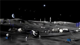 A NASA holdbázisának látványterve.