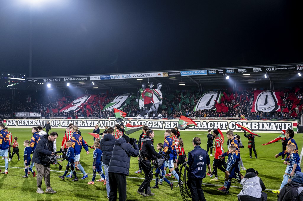 Az NEC szurkolói az Ajax elleni bajnoki előtt.