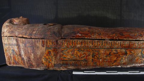 Luxorban felfedezett ókori egyiptomi koporsók.