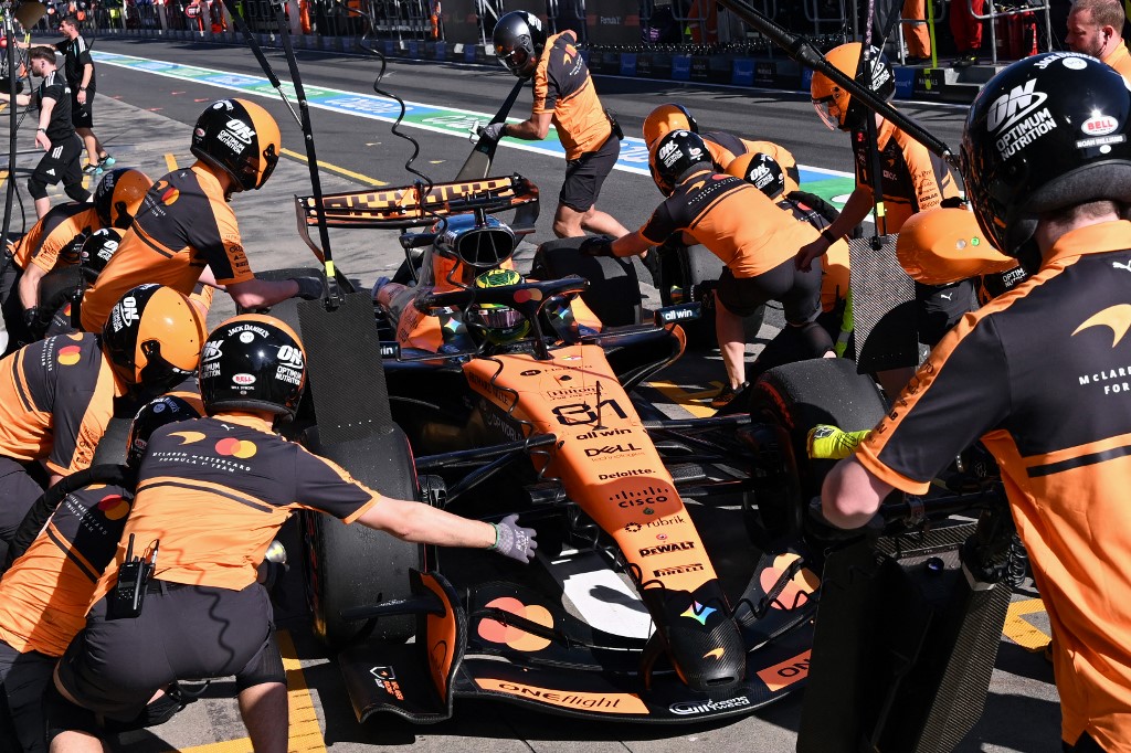 Oscar Piastri az Ausztrál Nagydíj szabadedzésén.