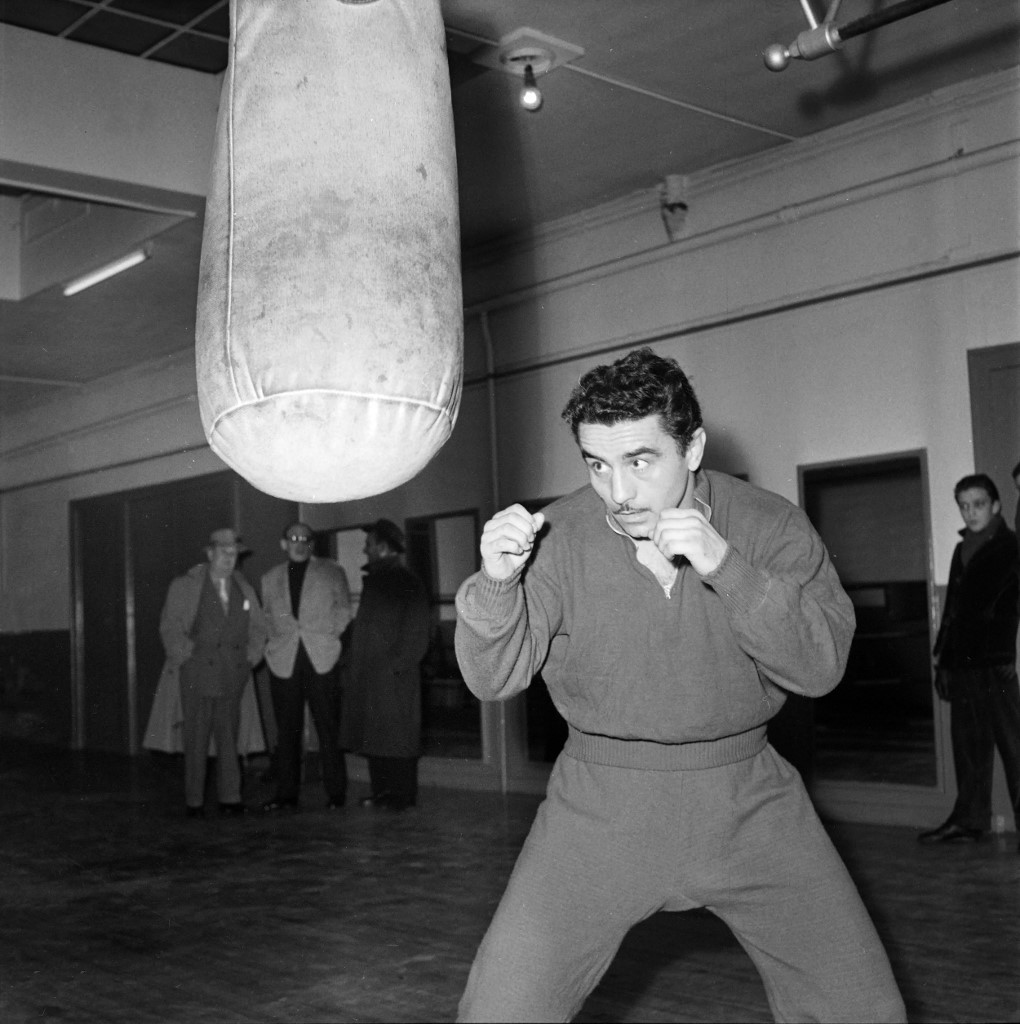 Papp László edzés közben, 1958-ban.