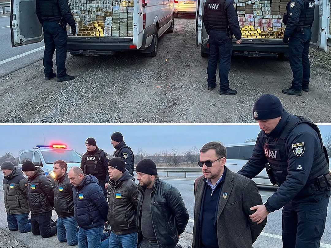 A Ripost olyan „fotót” közölt az ukrán pénzszállítók elfogásáról, amin cirillbetűs Policija felirat maradt a NAV-os egyenruháján