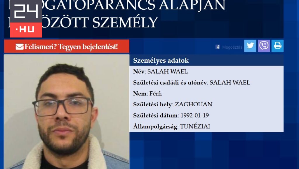 Elfogatóparancsot adtak ki a Turbinában drogot áruló tunéziai Salah ellen