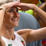 Torun, 2026. március 22. Szűcs Szabina a női ötpróba 800 méteres síkfutás versenyszáma után a toruni fedettpályás atlétikai világbajnokságon 2026. március 22-én.