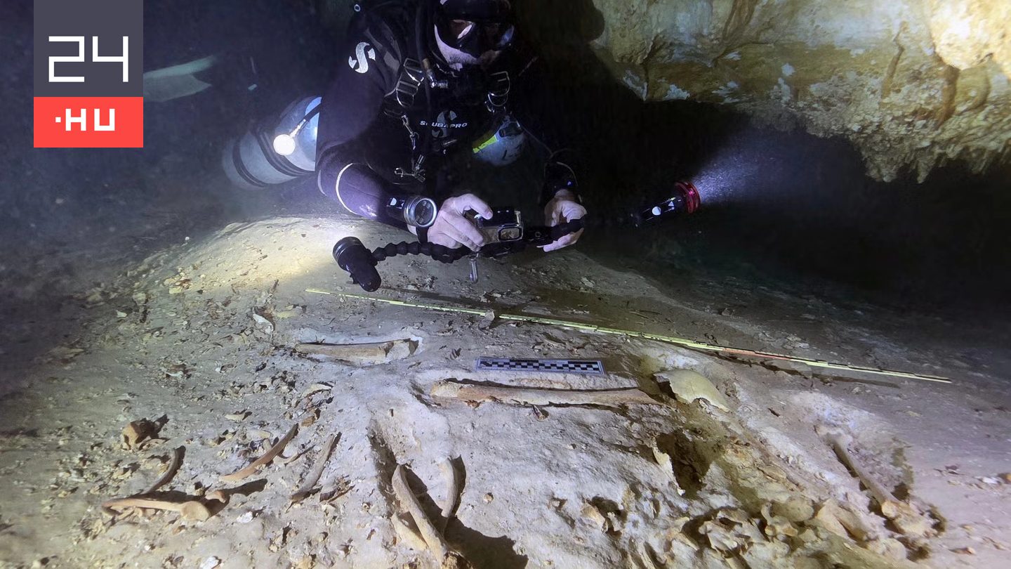 Őskori csontvázat találtak egy víz alatti barlangban