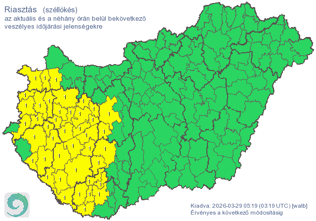 Az idő számítása nyári, de riasztással indul a nap 1