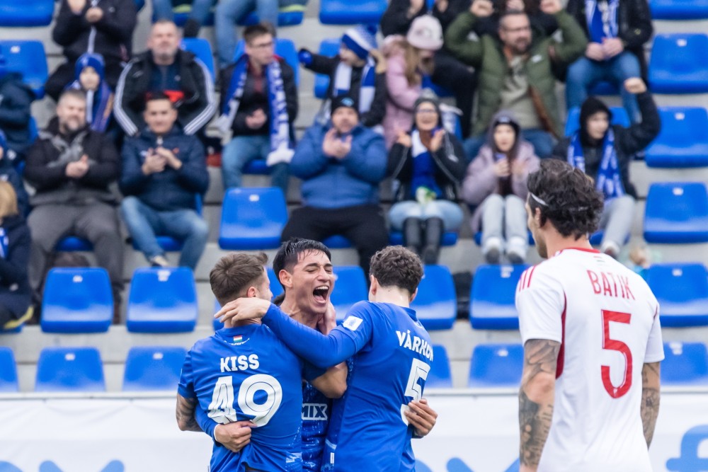 Zalaegerszegi gólöröm a labdarúgó Fizz Liga 23. fordulójában játszott Zalaegerszegi TE FC - Debreceni VSC mérkőzésen a zalaegerszegi ZTE Arénában 2026. február 22-én.