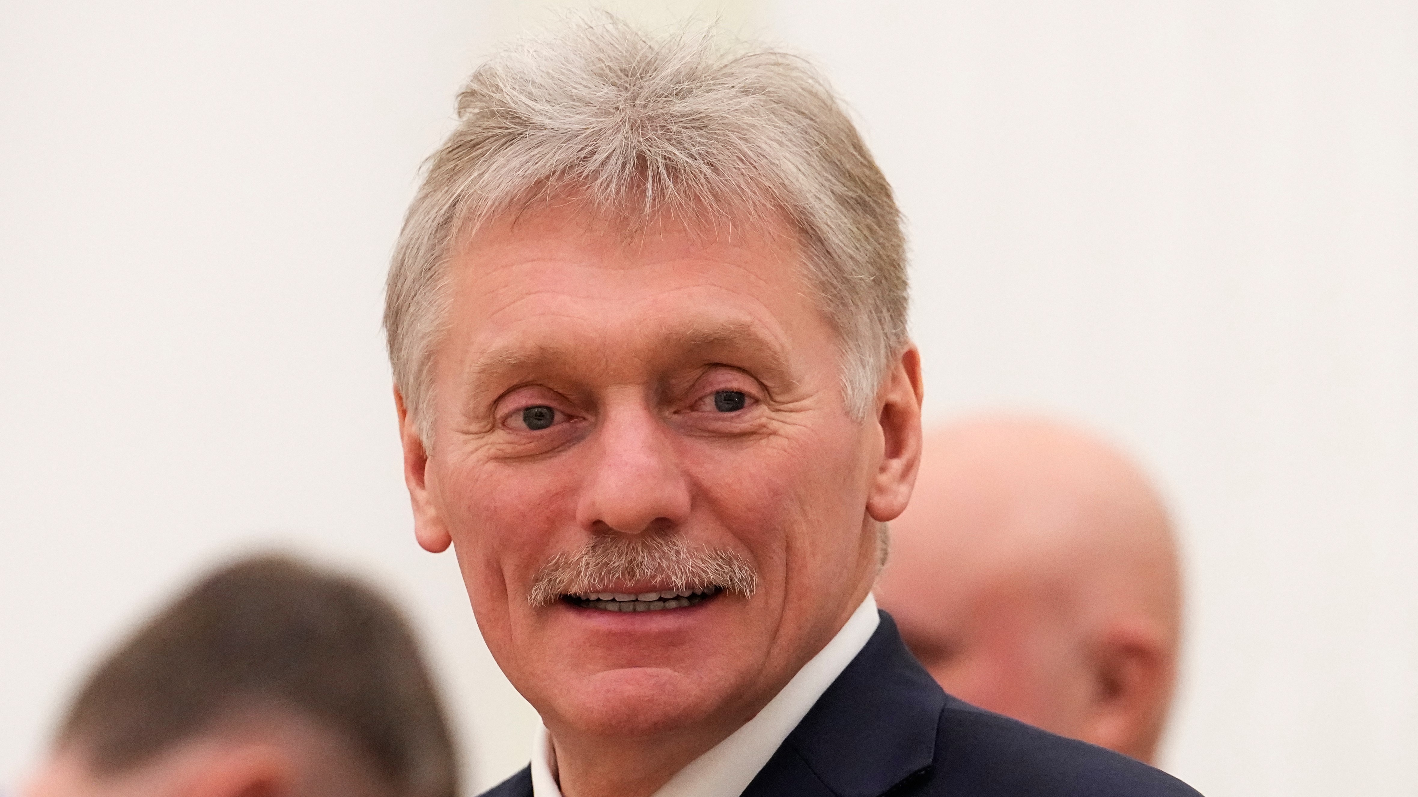 Kremlin spokesman Dmitry Peskov attends a meeting between Russian President and Central African Republic President at the Kremlin in Moscow, Russia, Thursday, March 5, 2026. (Photo by Alexander Zemlianichenko / POOL / AFP)