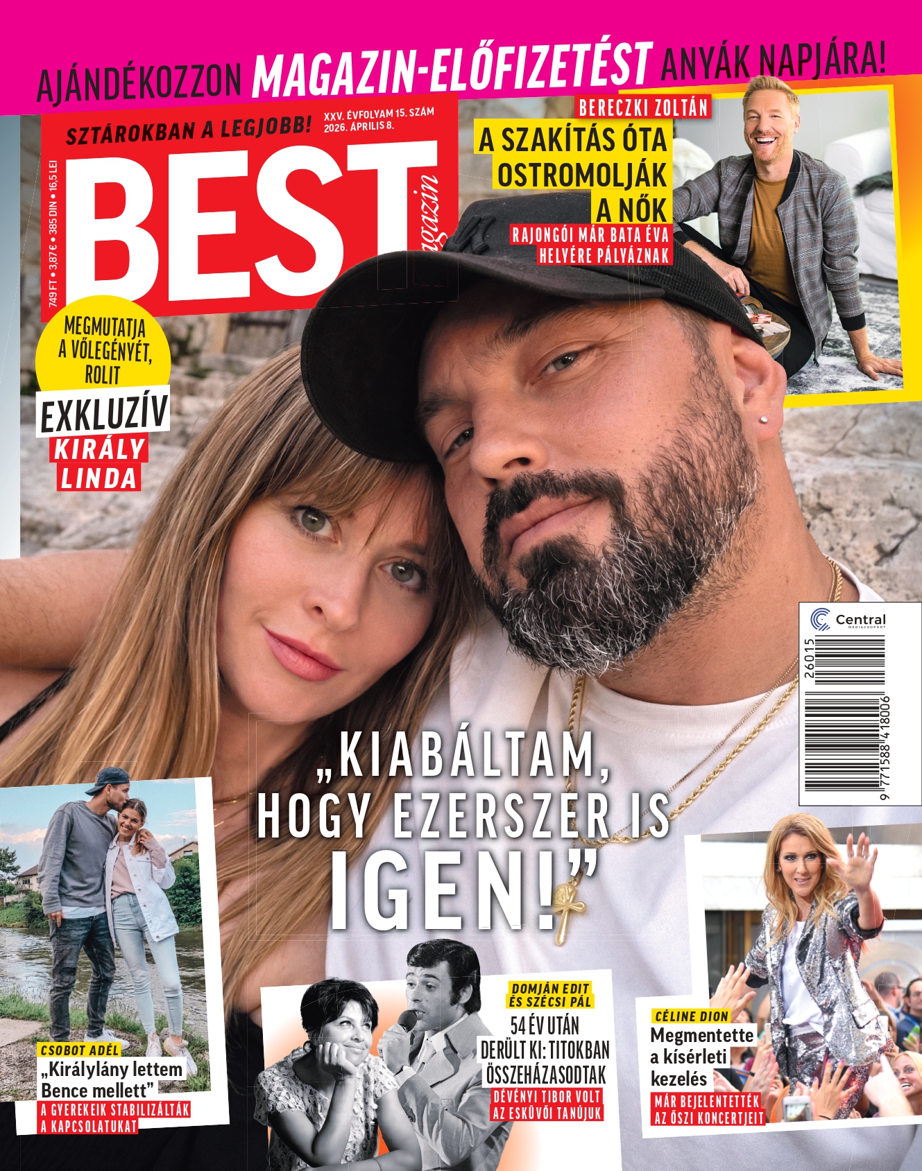 Király Linda címlapon mutatta meg vőlegényét, Rolandot 1