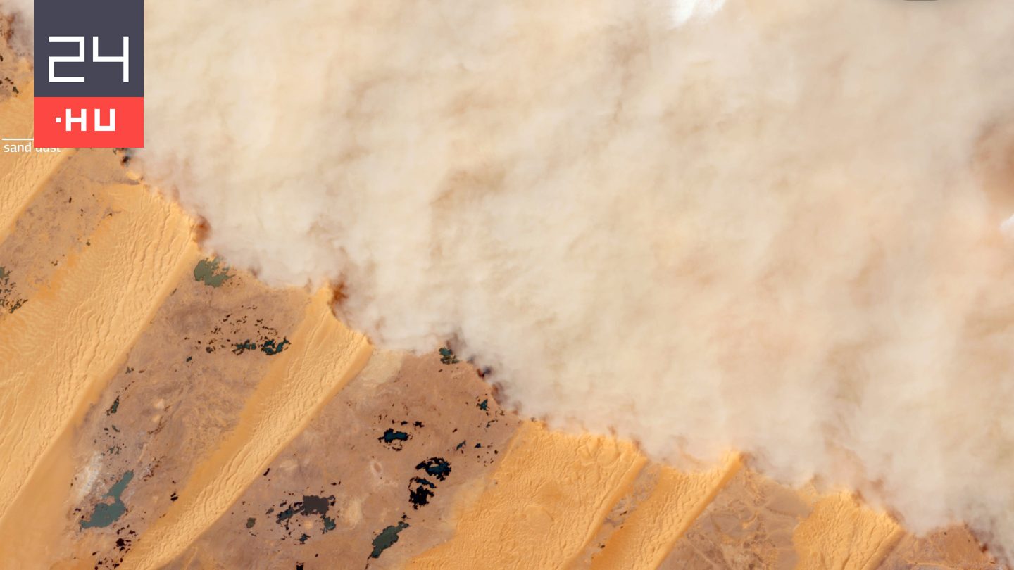 Hatalmas homokvihart örökítettek meg az űrből