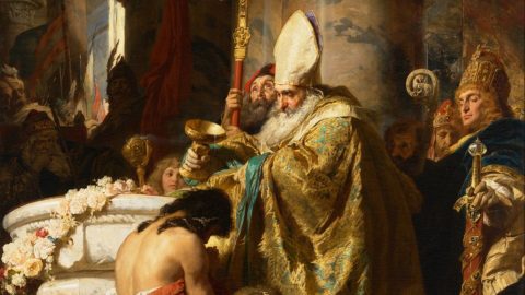 Vajk megkeresztelése