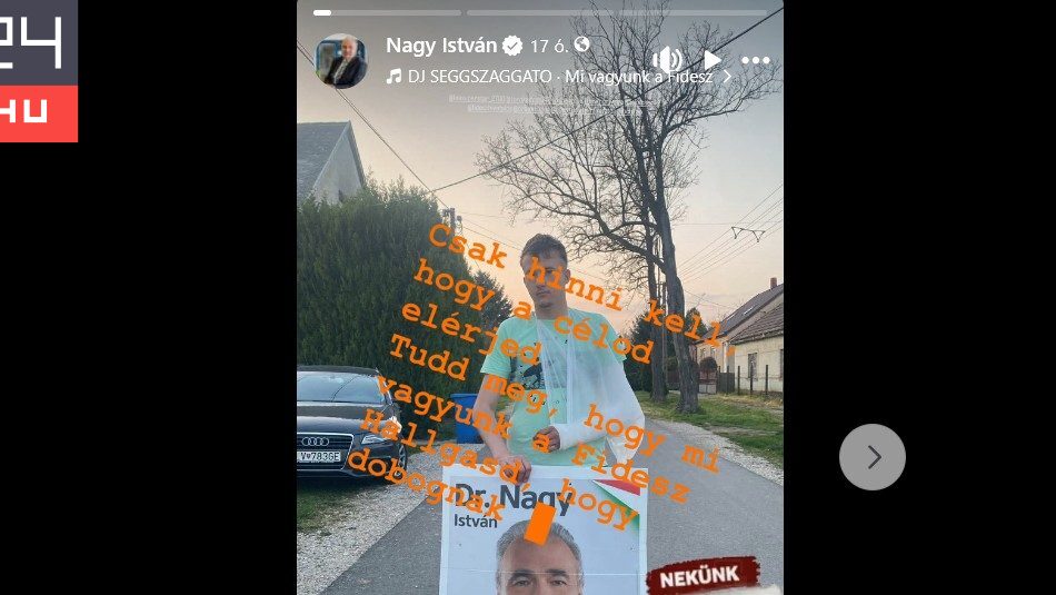 DJ SEGGSZAGGATO nótájával és egy törött karú plakátgyűjtővel búcsúzik Nagy István agrárminiszter