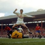 Portugal goalkeeper Joaquim Carvalho saves at the feet of Hungary's Florian Albert (Photo by PA Images via Getty Images) PA Images via Getty Images