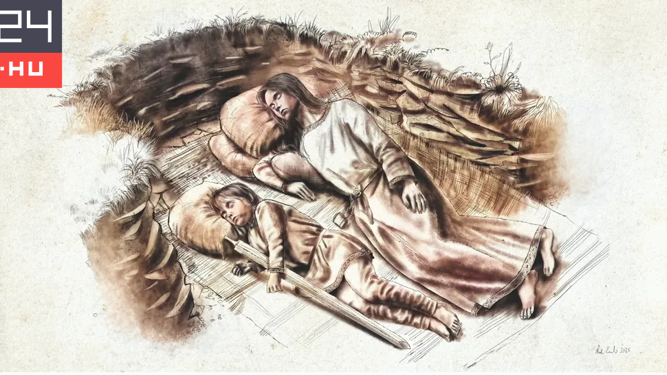 Együtt eltemetett testvérpárt azonosítottak egy 1400 éves sírban