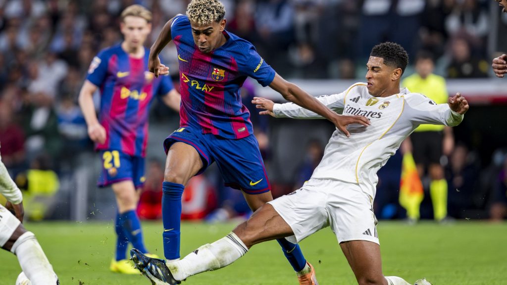 Lamine Yamal és Jude Bellingham a Real Madrid és a Barcelona őszi bajnokiján.